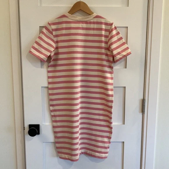 Arket T-shirt dress in pink and cream size small - Picture 2 of 11